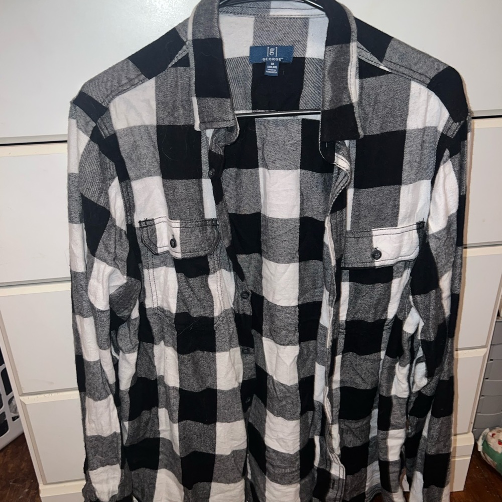 Walmart flannel black and white